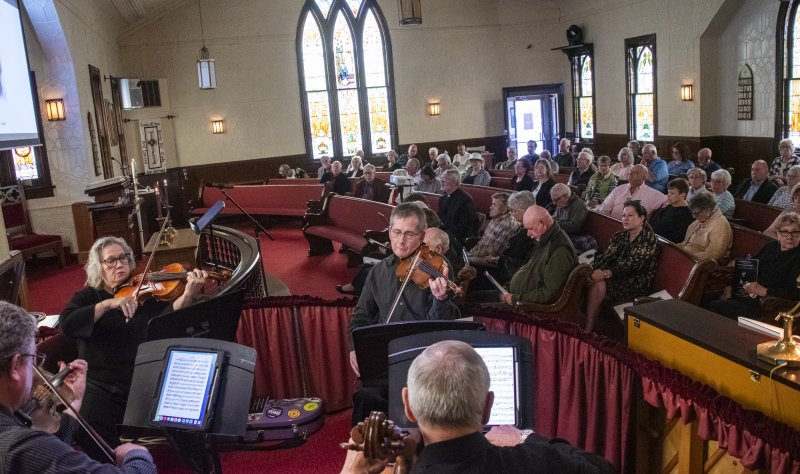 Almost a full house is in attendance for The Seven Last Words of Christ performance at Groome Church in Lewes. DENY HOWETH PHOTOS